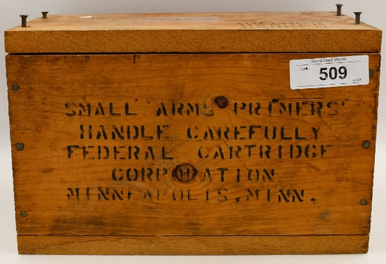 Vintage Small Arms Federal Primer Wood Crate