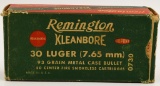 Collectors Box Of 50 Rds Remington .30 Luger Ammo
