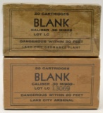 40 Rounds Of M1909 .30 Caliber Blank Cartridges