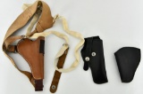 Lot of 3 Various Size Leather Holsters
