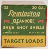 Rare Collectors Box Of 25 Rds Remington 20 Ga