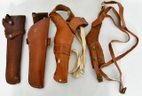 Lot of 4 Various Size Leather Holsters