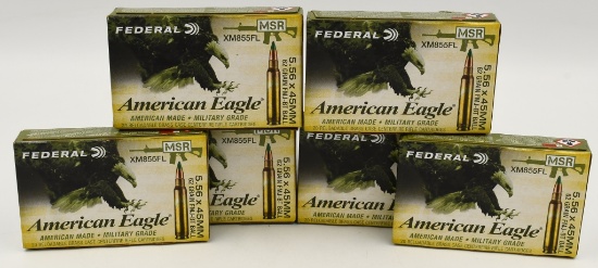120 Rounds Of Federal American Eagle 5.56 NATO