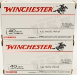 100 Rounds of Winchester USA .40 S&W Ammunition