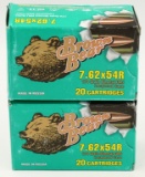 40 Rounds Of Brown Bear 7.62x54R Ammunition
