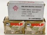 60 Rounds Of Wolf & Norinco 7.62x39mm Ammo
