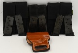 Lot of 6 LC9 Magazines 3 Pouches & 1 Holster