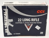 300 Rounds Of CCI AR Tactical .22 Long Rifle Ammo