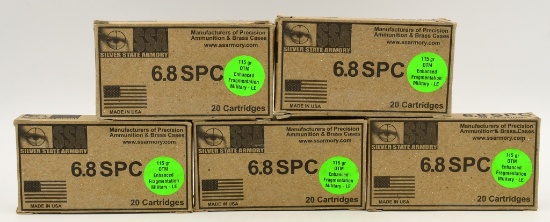 100 Rounds Of Silver State Armory 6.8 SPC Ammo