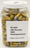 250 Rounds Of Remanufactured .45 ACP Ammunition