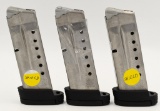 Lot Of 3 Smith & Wesson M&P Shield 9 Magazines