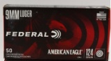 50 Rounds Of Federal 9mm Luger Ammunition