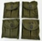 (4) U.S. Pocket, Cartridge Caliber 30 M1 Pouches