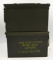 Lot of 2 Heavy Duty Metal Military Ammo Cans