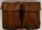 Leather Two Pocket Ammo Pouch