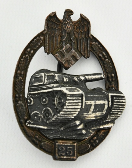 WWII German Panzer Assault Third Reich Badge