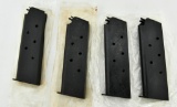 Lot of 4 1911 .45 ACP 8 Round Magazines