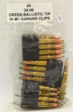 25 Rounds Of Ballistic .30-06 Ammo On Enbloc Clips