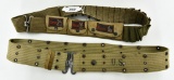 Lot of 2 Vintage Military Adjustable Belts