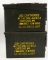 Lot of 2 Heavy Duty Metal Military Ammo Cans