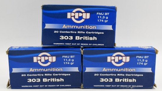 60 Rounds Of PPU .303 British Ammunition