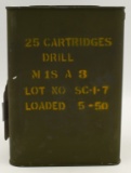 Sealed Can of 25 Drill Cartridges M18 A3