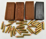 Lot of 4 15 Rd .30 Carbine Mags & 30 Rds Of .30