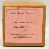 100 Rounds Of Ejercito Nacional 7mm Mauser Ammo