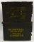 Lot of 2 Heavy Duty Metal Military Ammo Cans