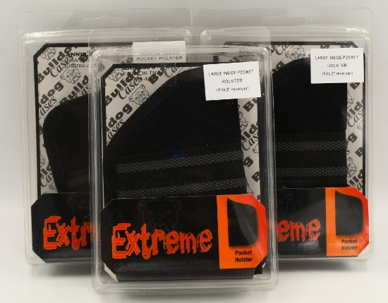 Lot of 3 NIP Bulldog Extreme Pocket Holsters