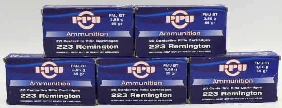 100 Rounds Prvi Partizan .223 Remington Ammunition