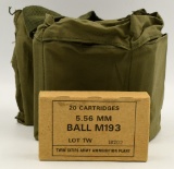 140 Rounds of 5.56mm M193 Ball Ammunition