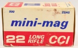 500 Rounds Of CCI Mini Mag .22 LR Ammunition