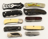 Lot of 10 Various Folding Pocket Knives