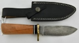 Damascus Custom Made Wood Handle Knife