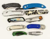 Lot of 10 Various Folding Pocket Knives