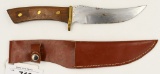 Stainless Steel Fixed Blade Knife With Leather