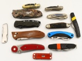 Lot of 14 Various Folding Pocket Knives
