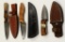 Lot of 3 Damascus Steel Fixed Blade Knives &
