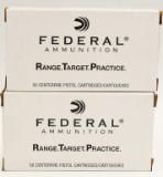 100 Rounds of Federal Range 9mm Luger Ammunition