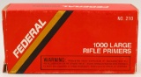 1000 Count Of Federal #210 Large Rifle Primers