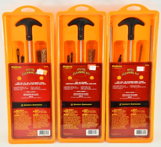 Lot of 3 New in Package Outers Gun Cleaning Kits
