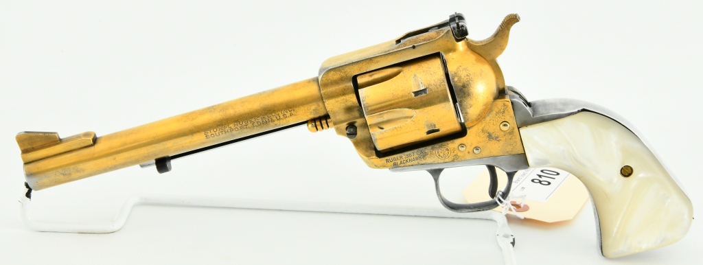 Ruger Blackhawk 357 44マグナムゴールドモデル Gold Plated Ruger Blackhawk .357 Magnum Revolver | Proxibid
