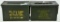 Lot of 2 Heavy Duty Metal Military Ammo Cans