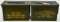 Lot of 2 Heavy Duty Metal Military Ammo Cans