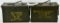 Lot of 2 Heavy Duty Metal Military Ammo Cans