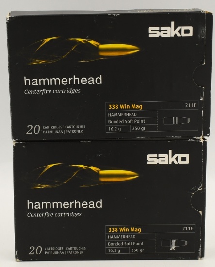 40 Rounds Of Sako Hammer Head .338 Win Mag