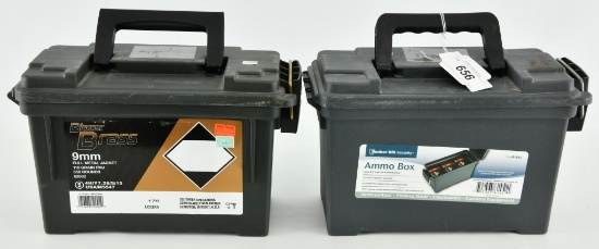 Lot of 2 Plastic Ammunition Storage Containers