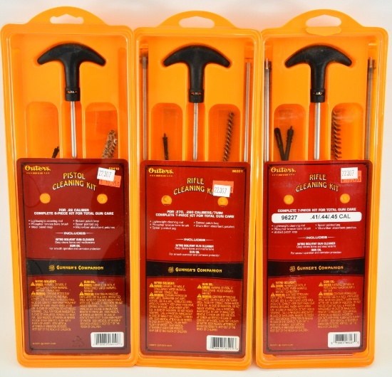 Lot of 3 New In Package Outers Gun Cleaning Kits