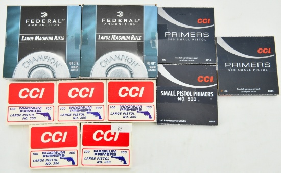 1000 Ct Of Various Rifle & Pistol Magnum Primers